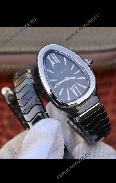 Bvlgari Serpenti Edition Black Ceramic Replica Watch in 1:1 Mirror Quality 