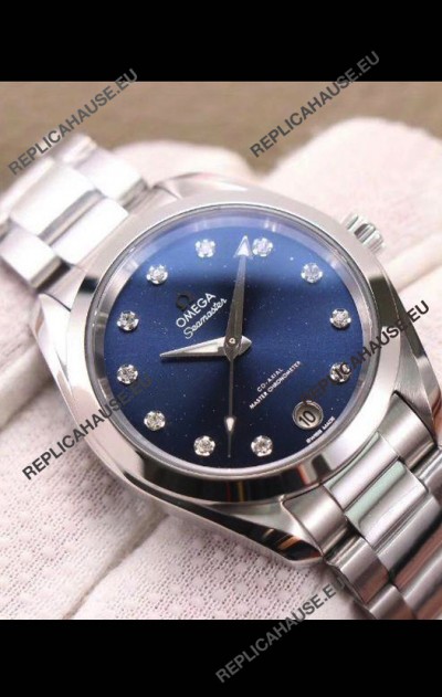 Omega Seamaster Aquaterra 150M 34MM Swiss Replica Watch in Blue Dial