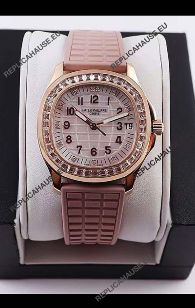 Patek Philippe Aquanaut LUCE 5072R-001 Swiss Replica Watch in Pearl Dial 35.6MM 
