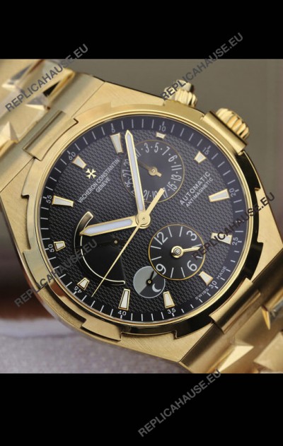 Vacheron Constantin Overseas Power Reserve Swiss Replica Watch in Yellow Gold Casing