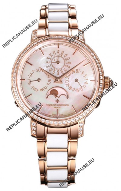 Vacheron Constantin Traditionelle Perpetual Calendar Ultra-Thin Rose Gold Swiss Replica 