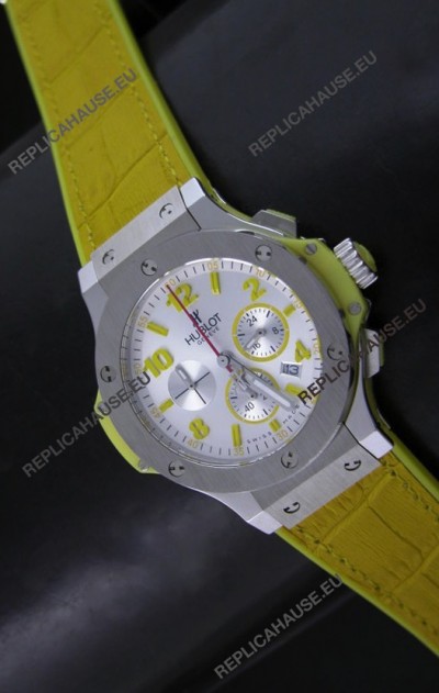 Hublot Big Bang Geneve Japanese Replica Watch in Aspen White Dial