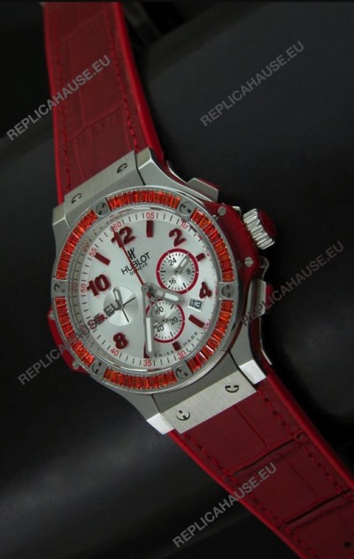 Hublot Big Bang Geneve Japanese Replica Watch in Aspen White Dial