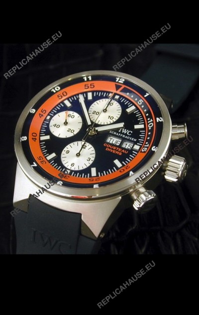 IWC Cousteau Divers Replica Watch in Black Dial