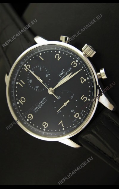 IWC Portuguese Chronograph Swiss Replica Watch in Stainless Steel 1:1 Mirror Replica Edition