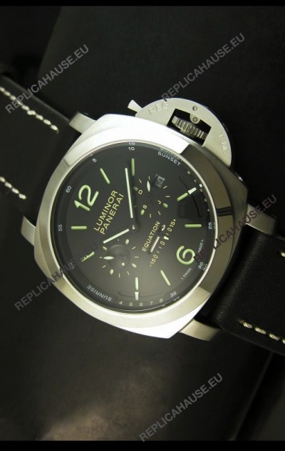 Panerai PAM365 Lâ€™Astronomo Luminor 1950 GMT Equation of Time Watch Black Dial Steel