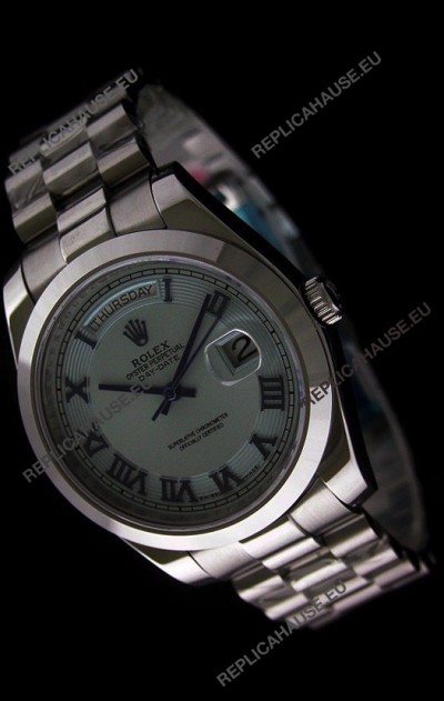 Rolex Oyster Perpetual Day Date II Swiss Replica Watch in Light Blue Dial