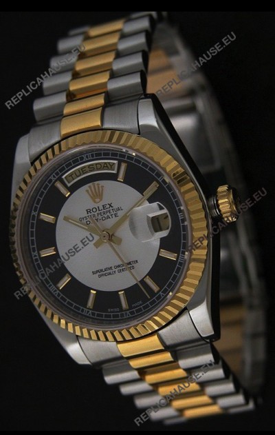 Rolex Day Date Just swissÂ Replica Two Tone Gold Watch 