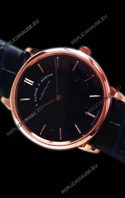 A.Lange Sohne Saxonia Thin Pink Gold Swiss Replica Watch 