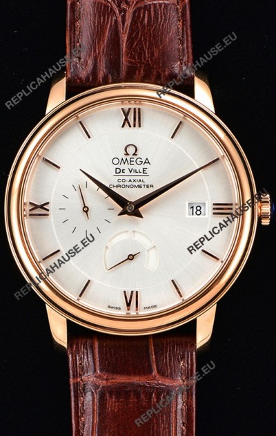 Omega Co-Axial Prestige Power Reserve Swiss Pink Gold Watch 