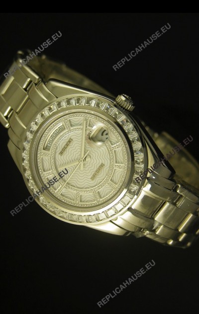 Rolex Day Date Swiss Watch in Stainless Steel Case 