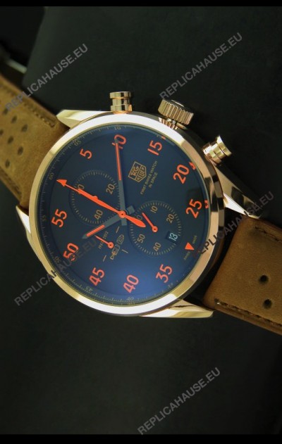 Tag Heuer Carrera 1887 SpaceEX Edition Japanese Quartz Watch in Pink Gold